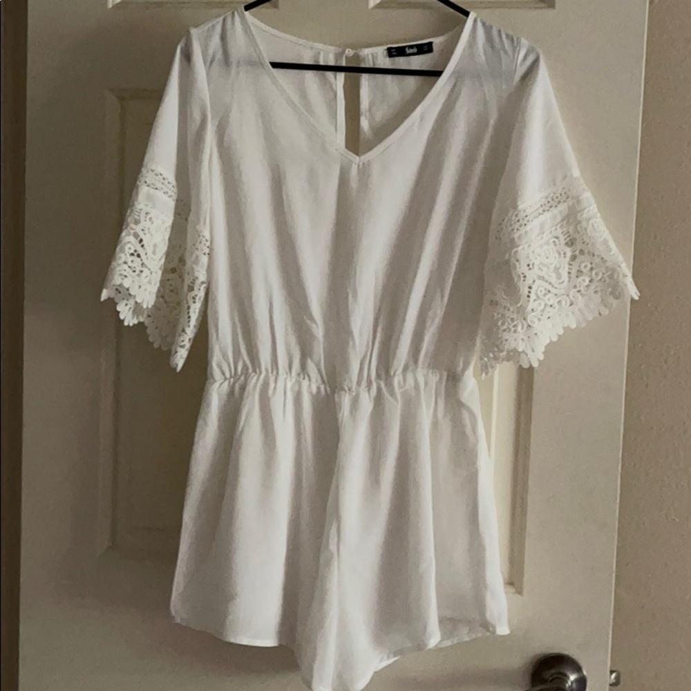 SHEIN white romper NWOT